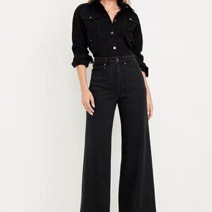 Old Navy - Extra High-Waisted Super Wide-Leg Jeans - Size 6 - NWT